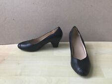 Shoes black leather for sale  MORDEN