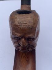 Lovely Carved Tobacco Pipe of Winston Churchill Real Briar vgc for sale  Shipping to South Africa