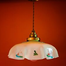 Luminária pendente de teto de vidro vintage para quarto infantil berçário com acessórios de latão comprar usado  Enviando para Brazil