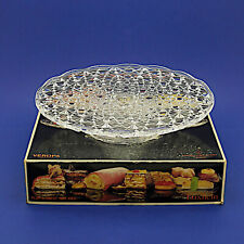 Large Veropa of France Clear Glass Pedestal Cake Stand - 32cm Diameter BOXED for sale  Shipping to South Africa