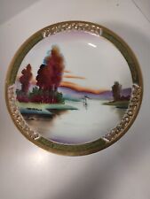 Chugai China Vtg Hand-Painted Serving dish/wall plate decor Japan 8" Collectible, used for sale  Lee