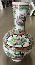 Antiguo hermoso florero chino esmalte flor porcelana marca segunda mano  Embacar hacia Argentina