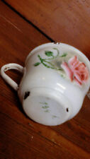 RARE tasse pour cafetière émaillée 1920 de chez japy modèle fleuri  ROSE style B d'occasion  Fesches-le-Châtel
