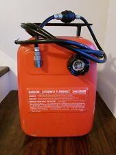 VTG 80's Outboard Metal Chrysler Tote Boat Fuel Tank 6 Gallons With Hose & Gauge for sale  Shipping to South Africa