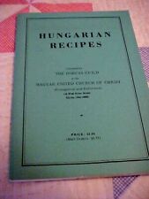 Hungarian recipes cookbook for sale  Taylorville