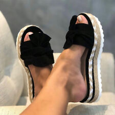 Sandalias para mujer con moño nudo deslizantes interiores zapatillas de verano informales talla segunda mano  Embacar hacia Argentina