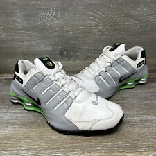Usado, Nike Shox NZ Running Shoes Leather White Silver Green 378341-113 Mens Size 13 comprar usado  Enviando para Brazil