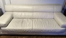 white genuine leather couch for sale  New York
