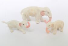 MINIATURE ANTIQUE HERTWIG GERMAN BISQUE ELEPHANTS c1915, used for sale  Shipping to South Africa
