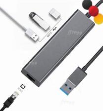 Adaptador externo LAN USB 3.0 a RJ45 10/100/1000 Mbps Gigabit Ethernet, 3x concentrador USB segunda mano  Embacar hacia Argentina