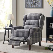Grey tartan armchair for sale  SHOTTS