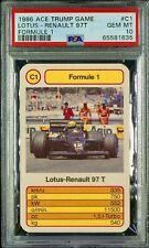 POP 10 1º PSA 10 Ayrton Senna 1986 Ace Trump F1 1985 Lotus RC Rookie RARO! comprar usado  Enviando para Brazil