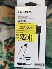 Fone de Ouvido Intra-auricular Sem Fio Sony WI-C200 - Preto comprar usado  Enviando para Brazil
