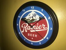 ** Rainier Seattle Washington Beer Bar Advertising Man Cave Clock Sign for sale  Shipping to Canada