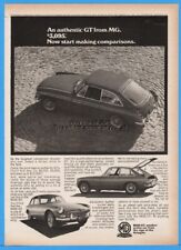 1967 MGB GT Austin Healey MG vintage classic car photo magazine print ad for sale  Butler