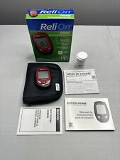 ReliOn PRIME Blood Glucose Meter + Strips + Manual Red Color for sale  Shipping to South Africa