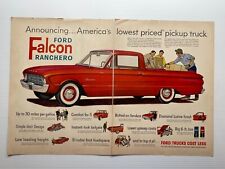 Vintage 1960 Ford Falcon Ranchero Pickup Truck (Anúncio Impressão Original) comprar usado  Enviando para Brazil