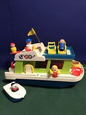 VINTAGE 100% COMPLETE 1972 FISHER PRICE LITTLE PEOPLE HAPPY HOUSE BOAT #985 Ex++ for sale  Shipping to South Africa