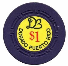 $1 DORADO BEACH Casino DB Chip Púrpura Puerto Rico H Molde H Ficha Póker segunda mano  Embacar hacia Argentina