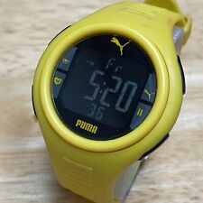 Reloj Puma Hombre Dama 50m Amarillo Negro Reverso LCD Digital Alarma Cronógrafo ~ Batería Nueva segunda mano  Embacar hacia Argentina