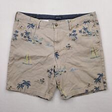 Nautica Deck Short Classic Fit Men Sz 40 Beige Nautical Sail Boat Palms Flamingo, used for sale  Shipping to South Africa