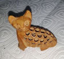 Wooden carved cat for sale  HINCKLEY