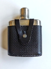 blk leather covered flask for sale  Buffalo