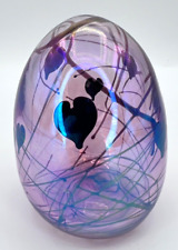 Used, Fenton Plum Purple Hanging Hearts Egg Figurine - Paperweight (Dave Fetty) - 4.5" for sale  Shipping to South Africa