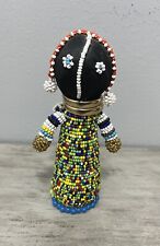 Handmade South African Mopani Craft Beaded Ndebele Fertility Doll 6.5" Tall for sale  Shipping to South Africa