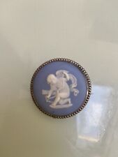 Used, Vintage Solid Silver Wedgwood Cameo Brooch Pin Hallmarked Cupid for sale  KENDAL