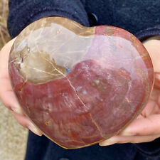 Talla de corazón de madera petrificada de cristal de 1,34 lb segunda mano  Embacar hacia Argentina
