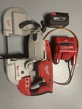 Used, Milwaukee m28 band saw  With Battery ,Charger and Extra Blade portable bandsaw for sale  North Port