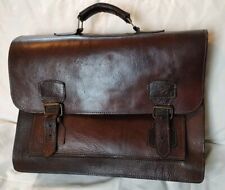 Vintage leather satchel for sale  WHITBY