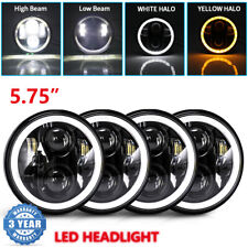 Faróis projetores lente transparente 5-3/4" 5,75 redondo LED âmbar halo olhos de anjo 4 peças comprar usado  Enviando para Brazil