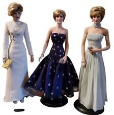 Set of 9 Franklin Mint Diana, Princess  of Wales Porcelain Dolls, Each Doll~18in, used for sale  New Orleans