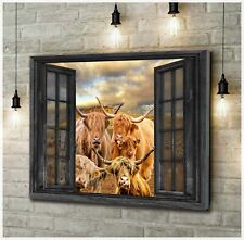 Highland cattle window for sale  Chicago