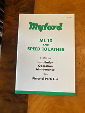 Myford ml10 speed for sale  NEWMARKET