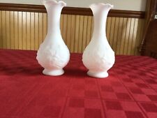 glass vases 2 pair satin for sale  North Bloomfield