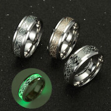 Anéis fluorescentes de aço inoxidável masculinos e femininos luminosos da moda dragão comprar usado  Enviando para Brazil