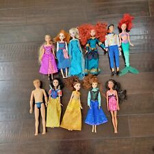 Used, Lot of 10 Disney Princess 11" Dolls Merida, Ariel, Eric Snow White Anna & More for sale  Shipping to South Africa