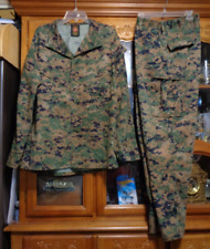 USMC MARPAT Uniforme CONJUNTO FLORESTA Calça Camisa de Combate GRANDE CONJUNTO REGULAR EMITIDO comprar usado  Enviando para Brazil