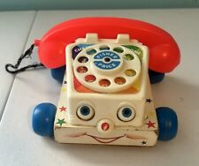 Vintage 1961 Fisher Price #747 Chatter Telefone Rotativo Puxar Brinquedo #747, usado comprar usado  Enviando para Brazil