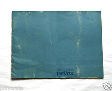 Catalogue publicité revox d'occasion  Nancy-