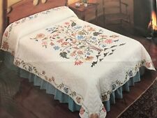 Jacobean Garden Quilt Kit Vintage to Cross Stitch and Quilt Double Bed Size for sale  Ooltewah
