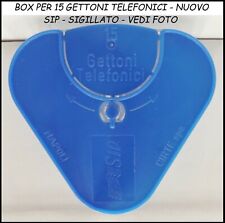 Usato, BOX CONTENITORE di 15 GETTONI TELEFONICI in NUOVO da SIP blu telefono vintage @ usato  Seregno