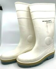 Used, Dunlop ACIFORT Mens Waterproof Steel Toe Sz 9 SAFETY Wellington Boots White [23] for sale  Shipping to South Africa