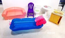 LOTE VINTAGE DE 6 MÓVEIS BARBIE & FRIEND SOFÁ PISCINA 1970 ARMÁRIO ELÉTRICO IDEAL comprar usado  Enviando para Brazil