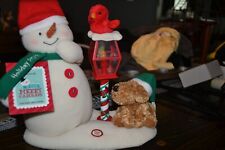 Hallmark Animated Jingle Pals Merry Carolers Trio Singing Snowman Bird Dog tags  for sale  Mount Laurel