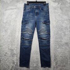 Jeans NBT Clothing azul denim 30 cintura motocicleta bolsos de carga elástico 30x31 comprar usado  Enviando para Brazil