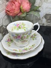 Used, Royal Albert Moss Rose Tea Trio Cup Saucer & Side Plate Bone China English Retro for sale  Shipping to South Africa